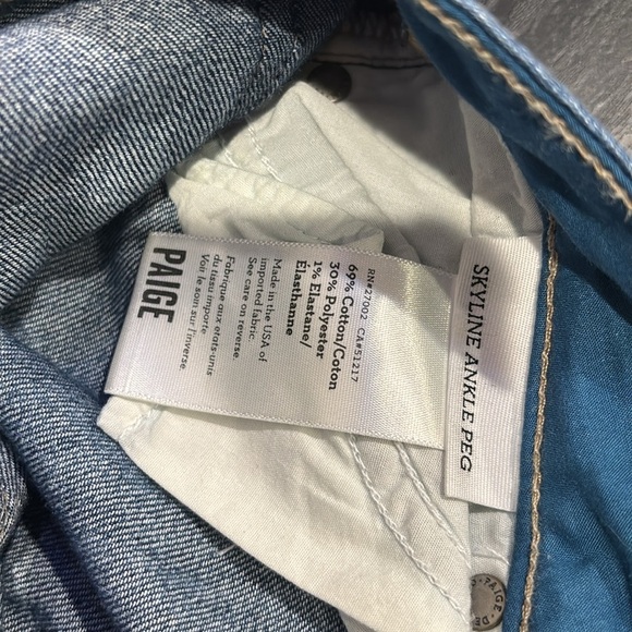 PAIGE Women's Dark Blue Skinny Jeans - Picture 8 of 8